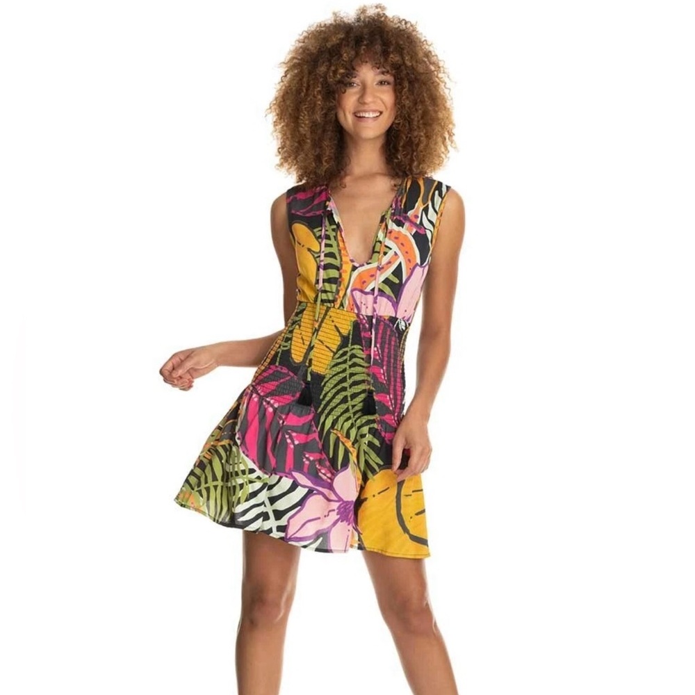 Maaji Spotlight Colorful Tropical Print Mini Dress